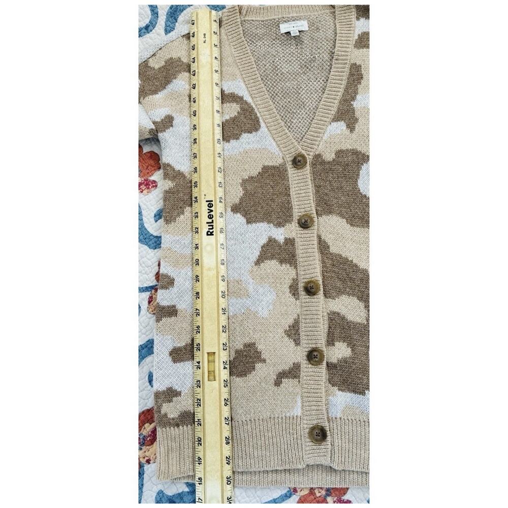 Lucky Brand Neutral Camo Cardigan Longline Cozy Knit Sweater NWT Small - Picture 8 of 9